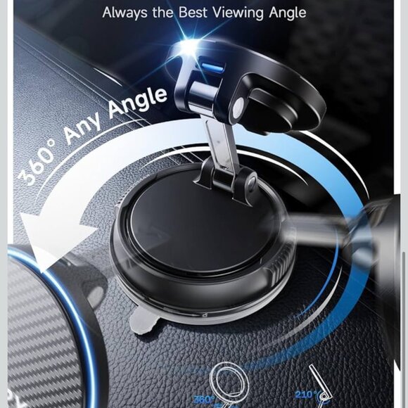 Only for iPhone Magsafe Car Mount Charger [15W Wireless Faster Charging, 78+LBS - Picture 6 of 8